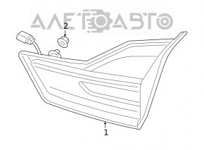 Lampa interioară pentru capacul portbagajului dreapta Ford Edge 19- rest SE SEL