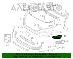 Capacul farului de ceață dreapta Ford Edge 19-