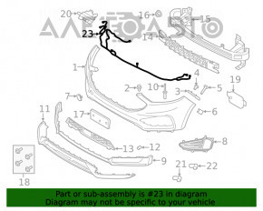 Montajul bumperului frontal Ford Edge 19- pentru senzorii de parcare