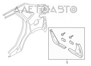 Bara de noroi spate dreapta Ford Edge 19-