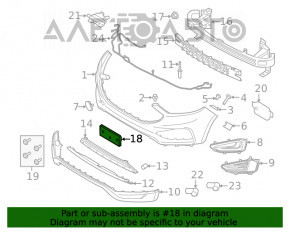 Площадка переднего номера Ford Edge 19-