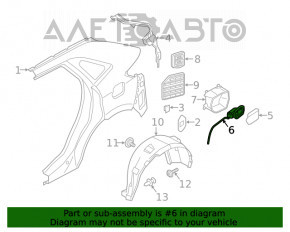 Корпус лючка бензобака Ford Edge 19-