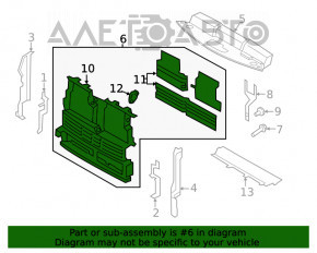 Jaluzele deflectorului radiatorului Ford Edge 19- 2.0T, 2.7T