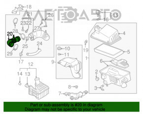 Conducta de aer de la filtru Mazda CX-7 06-09 secundar.