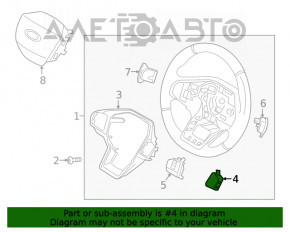 Butonul de control de pe volanul drept al Ford Explorer 20-