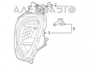 Farul de ceață dreapta pentru Ford Escape MK4 20-22, halogen