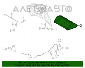 Izolarea capotei Ford Escape MK4 20-22