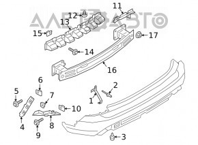 Absorbantul de bara spate Ford Escape MK4 20-