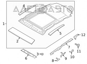 Acoperișul din metal pentru Ford Escape MK4 20- cu panoramă, tăiat.