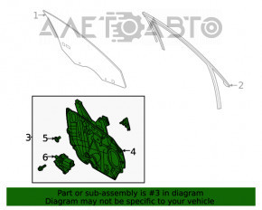 Geam electric cu motor, dreapta față, Ford Escape MK4 20-