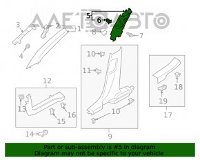 Capacul stâlpului central al centurii superioare stânga Ford Escape MK4 20-22 bej.