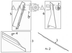 Capac usa spate inferioara stanga Ford Escape MK4 20- structura, zgarieturi