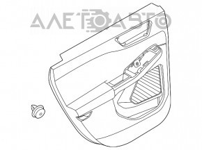 Capacul ușii cardului din spate dreapta Ford Escape MK4 20-22 negru cu piele bej.