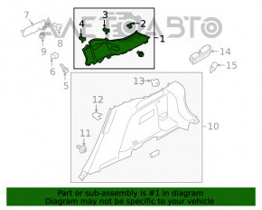 Capac spate dreapta pentru Ford Escape MK4 20-22, neagra, zgarieturi