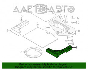 Tava portbagajului stânga Ford Escape MK4 20-22 este îndoită.