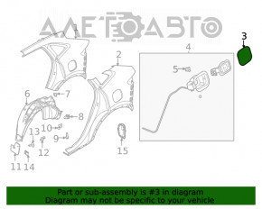 Лючок бензобака с корпусом Ford Escape MK4 20- 1.5T, 2.0T надломано крепление