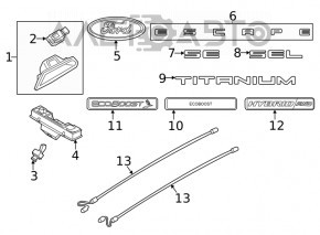 Ручка двери багажника Ford Escape MK4 20-22 с кнопкой