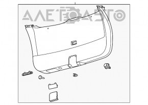 Capacul portbagajului inferior al usii Ford Escape MK4 20-22 negru, zgârietură