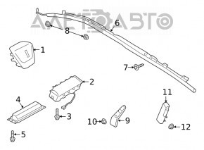 Подушка безопасности airbag сидение задняя правая Ford Escape MK4 20-