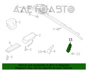 Подушка безопасности airbag сидение задняя правая Ford Escape MK4 20- ржавый пиропатрон