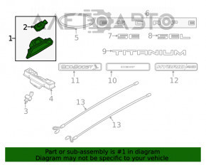 Mânerul ușii portbagajului Ford Escape MK4 20-22 cu buton