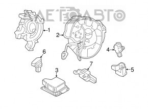 Модуль srs airbag компьютер подушек безопасности Ford Edge 19-