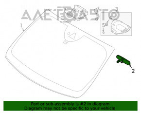 Oglindă interioară pentru Ford Escape MK4 20-22 goală, defectă amalgamă.