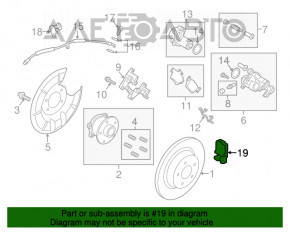 Датчик ABS задний правый Ford Escape MK3 13-19 awd