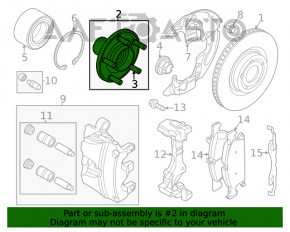 Ступица передняя правая Ford Escape MK4 20-