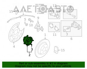 Rulmentul roții din spate dreapta pentru Ford Escape MK4 20- FWD