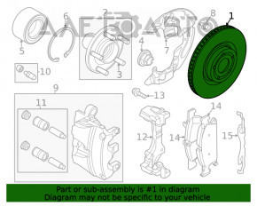 Placă de frână față stânga Ford Escape MK4 20- 310/27mm