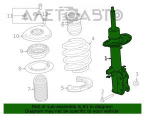 Suportul amortizorului asamblat față stânga Ford Escape MK4 20- 1.5T, 2.0T AWD