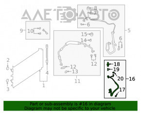 Tubul de aer condiționat condensator-compresor Ford Escape MK4 20-22 1.5T