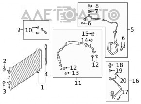 Tubul de aer condiționat condensator-compresor Ford Escape MK4 20-22 1.5T