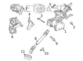 Coloană de direcție asistată electronic pentru Ford Escape MK4 20-22