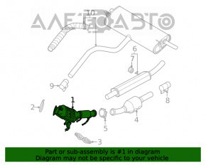 Tubul de admisie cu catalizator pentru Ford Escape MK4 20-22 1.5T AWD