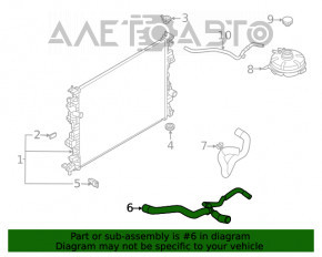 Furtunul de răcire superior al radiatoarelor Ford Escape MK4 20-22 1.5T