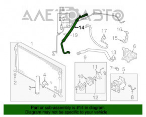 Furtunul de aer condiționat este lung, gros, din oțel pentru Mitsubishi Galant 04-12.