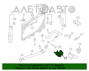 Corpul termostatului Mitsubishi Galant 04-12