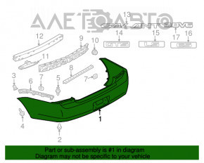 Bara spate goală Mitsubishi Galant 04-12