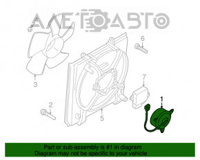 Motorul ventilatorului de răcire stânga pentru Mitsubishi Galant 04-12 lipsește fragmentul de pe cip.