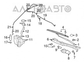 Щетка дворника левая Mitsubishi Galant 04-12 новый OEM оригинал