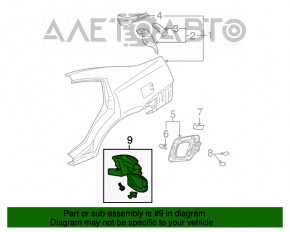 Aripa spate stânga spate Mitsubishi Galant 04-12