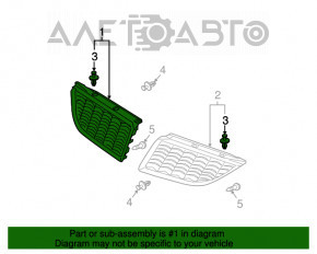 Grila radiatorului dreapta Mitsubishi Galant 04-12