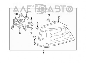 Lampa stânga Mitsubishi Galant 04-12