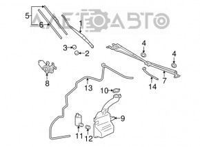 Capacul rezervorului de lichid de spălare Mitsubishi Galant 04-12