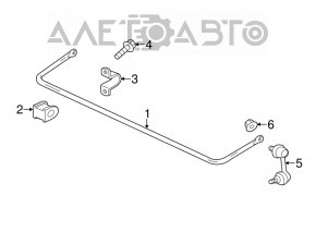 Bară stabilizatoare spate stânga Mitsubishi Outlander 14-21 FWD nou OEM original