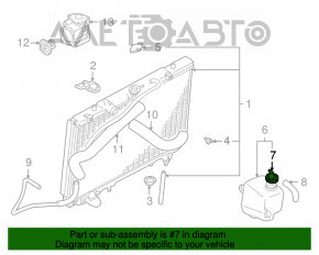 Capacul rezervorului de expansiune al sistemului de răcire Mitsubishi Eclipse Cross 18-