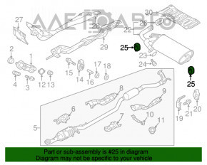 Suportul de evacuare dreapta pentru Mitsubishi Eclipse Cross 18- original OEM nou.