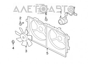 Rotor ventilator de racire dreapta Mitsubishi Outlander Sport ASX 10- 2.0 7 pale nou original OEM